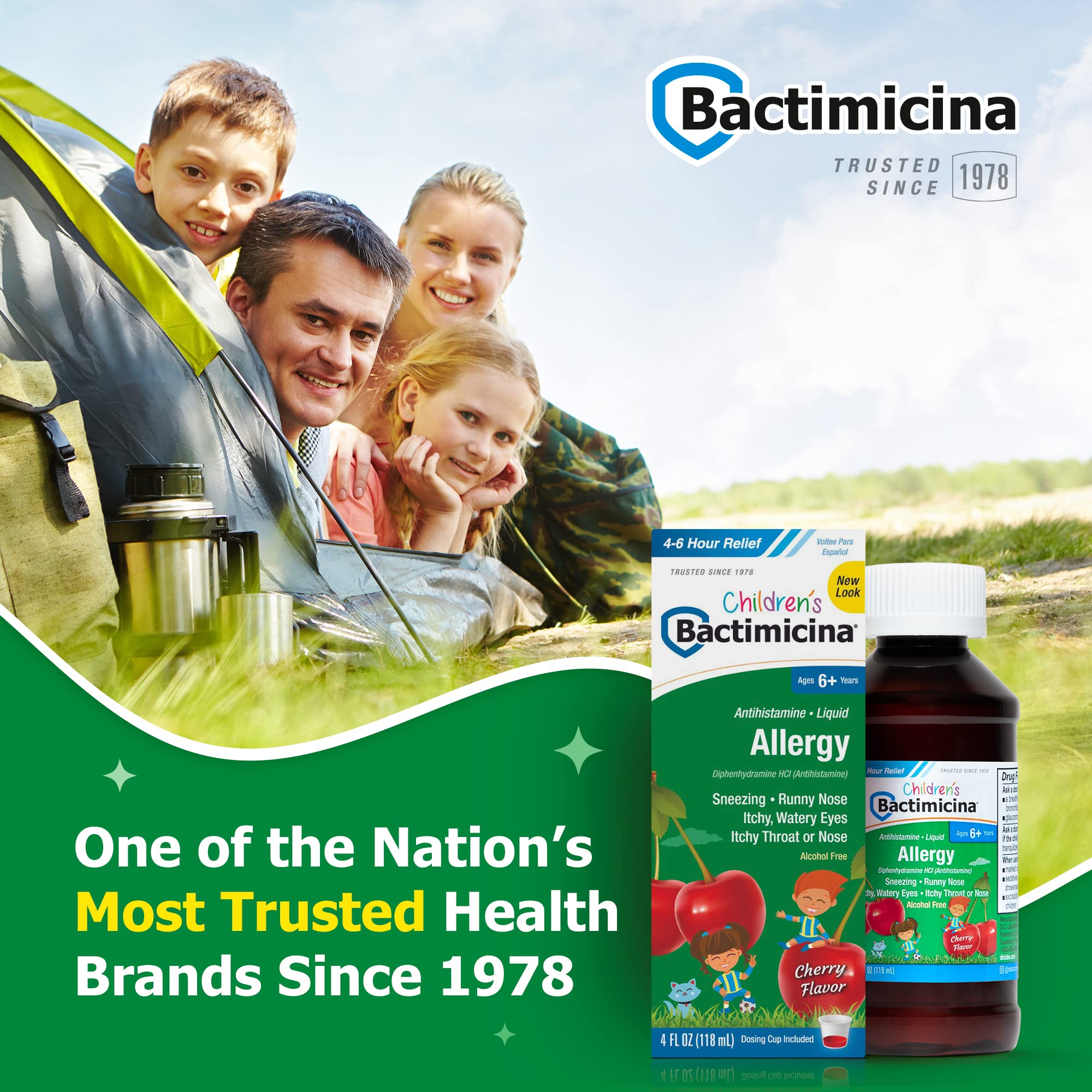 Bactimicina Children’s Liquid - Kids Medicine - Ages 6 and Over - Sweet Cherry Flavor - 4 Fl OZ - Image 6