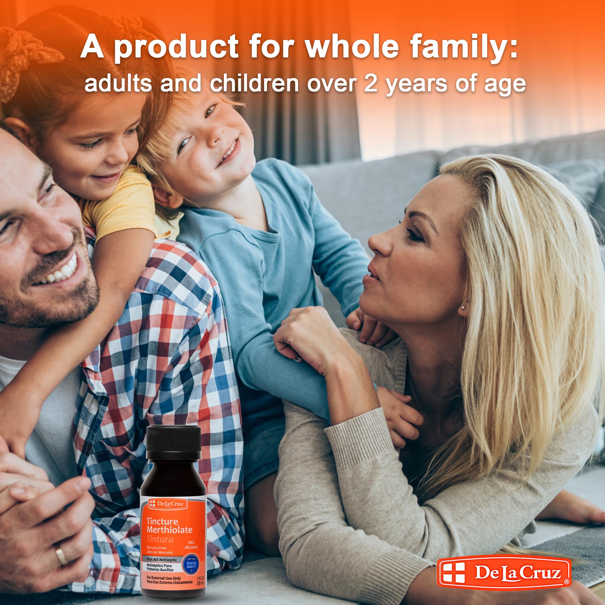 De La Cruz Merthiolate Tincture Antiseptic - First Aid for Minor Cuts, Scrapes and Burns - Mercury-Free Formula Safe for The Entire Family (6 Bottles) - Image 7